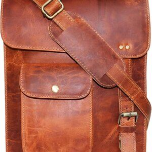 Leather Messenger Bag Shoulder Bag Satchel for Women Men